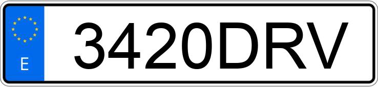 Numer rejestracyjny 3420DRV posiada SEAT IBIZA