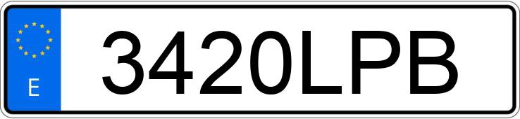 Numer rejestracyjny 3420LPB posiada RENAULT MEGANE