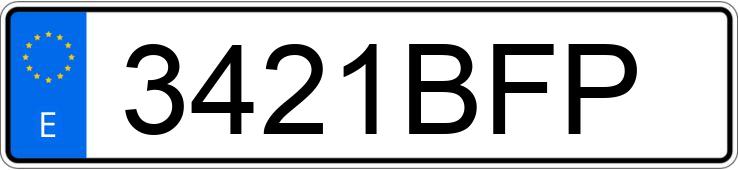 Numer rejestracyjny 3421BFP posiada PEUGEOT 206