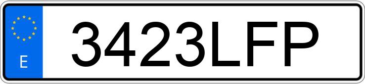 Numer rejestracyjny 3423LFP posiada AUDI R8