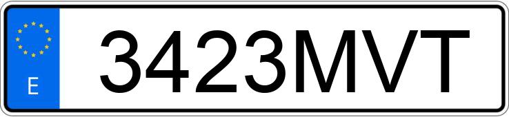 Numer rejestracyjny 3423MVT posiada CUPRA LEON