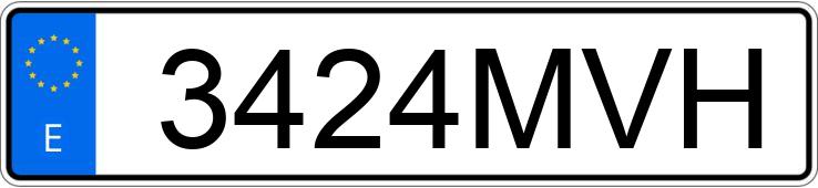 Numer rejestracyjny 3424MVH posiada TOYOTA YARIS