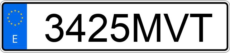 Numer rejestracyjny 3425MVT posiada SEAT LEON