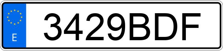 Numer rejestracyjny 3429BDF posiada MITSUBISHI MONTERO