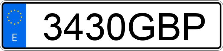 Numer rejestracyjny 3430GBP posiada FIAT 500