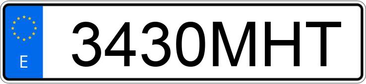 Numer rejestracyjny 3430MHT posiada TOYOTA YARIS