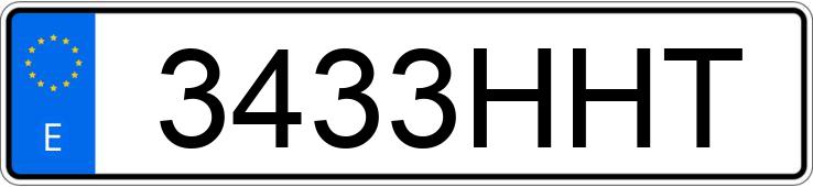 Numer rejestracyjny 3433HHT posiada HYUNDAI I30