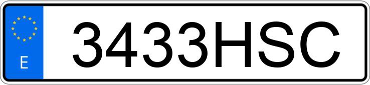 Numer rejestracyjny 3433HSC posiada BMW SERIE 3