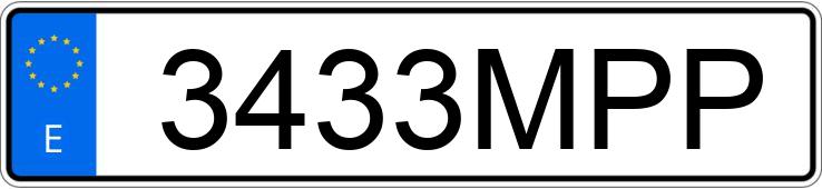 Numer rejestracyjny 3433MPP posiada HYUNDAI TUCSON