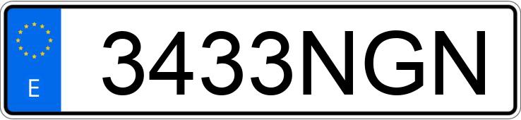 Numer rejestracyjny 3433NGN posiada EBRO S700