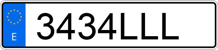 Numer rejestracyjny 3434LLL posiada KIA SPORTAGE