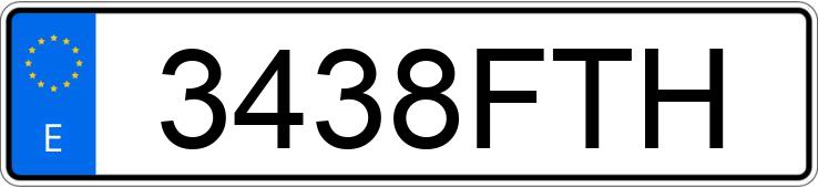 Numer rejestracyjny 3438FTH posiada BMW SERIE 3
