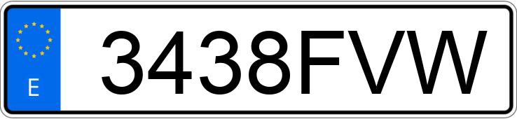 Numer rejestracyjny 3438FVW posiada AUDI A3 SPORTBACK