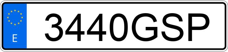 Numer rejestracyjny 3440GSP posiada OPEL VECTRA