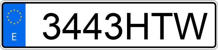 Numer rejestracyjny 3443HTW posiada MERCEDES C (204)