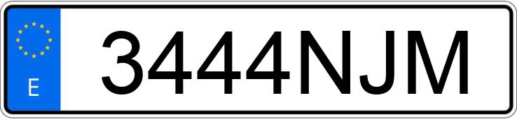 Numer rejestracyjny 3444NJM posiada BMW X4