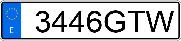 Numer rejestracyjny 3446GTW posiada PEUGEOT 206