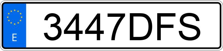 Numer rejestracyjny 3447DFS posiada PEUGEOT 307
