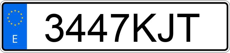 Numer rejestracyjny 3447KJT posiada VOLKSWAGEN GOLF