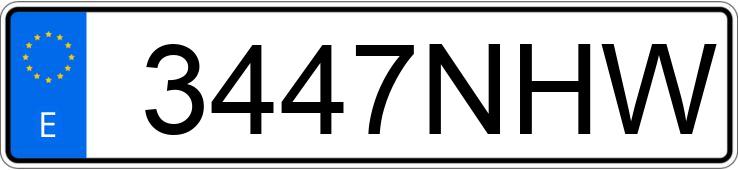 Numer rejestracyjny 3447NHW posiada AUDI A5
