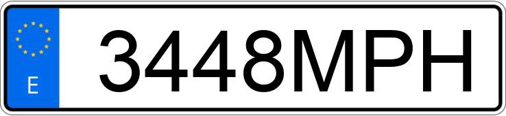 Registreringsnummeret 3448MPH har MAZDA MAZDA3