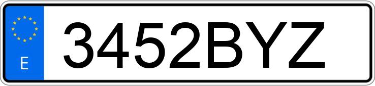 Numer rejestracyjny 3452BYZ posiada CITROEN XSARA