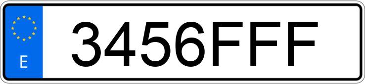 Numer rejestracyjny 3456FFF posiada TOYOTA COROLLA