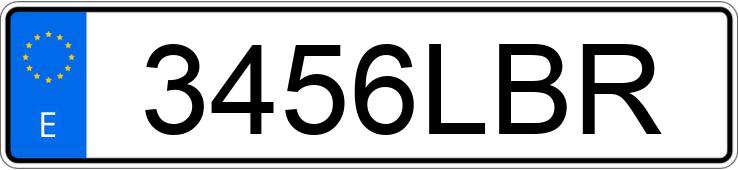 Numer rejestracyjny 3456LBR posiada VOLKSWAGEN GOLF