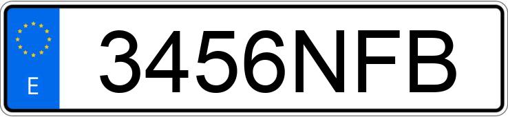 Numer rejestracyjny 3456NFB posiada AUDI A3