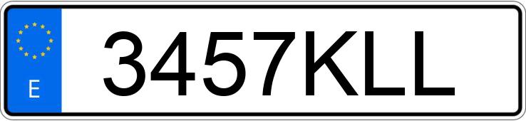 Numer rejestracyjny 3457KLL posiada FORD FOCUS