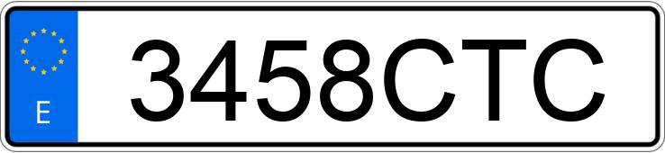 Numer rejestracyjny 3458CTC posiada MERCEDES S (220-221)