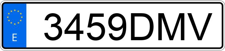 Numer rejestracyjny 3459DMV posiada VOLKSWAGEN GOLF