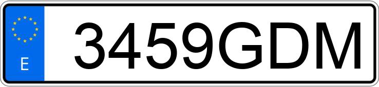 Numer rejestracyjny 3459GDM posiada SKODA FABIA