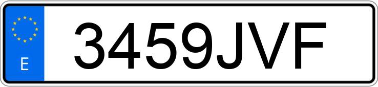 Numer rejestracyjny 3459JVF posiada NISSAN EVALIA