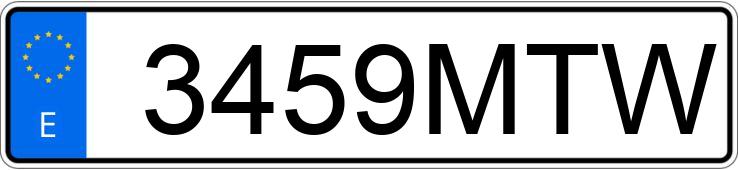 Numer rejestracyjny 3459MTW posiada KYMCO AGILITY S