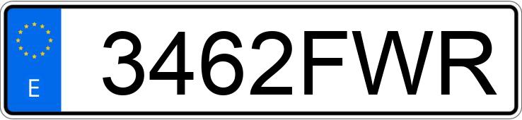 Numer rejestracyjny 3462FWR posiada MERCEDES E (211)