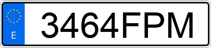 Numer rejestracyjny 3464FPM posiada FORD TRANSIT CONNECT