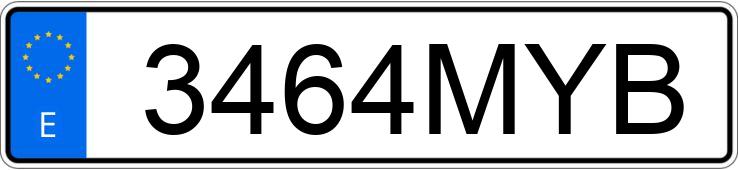 Numer rejestracyjny 3464MYB posiada YAMAHA MT