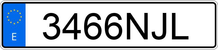 Numer rejestracyjny 3466NJL posiada TOYOTA YARIS