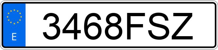 Numer rejestracyjny 3468FSZ posiada VOLKSWAGEN PASSAT