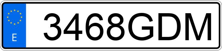 Numer rejestracyjny 3468GDM posiada HONDA CIVIC