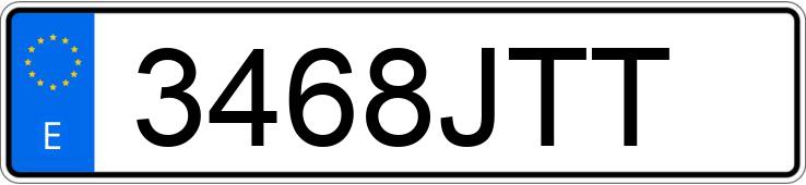 Numer rejestracyjny 3468JTT posiada TOYOTA AVENSIS