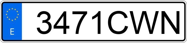 Numer rejestracyjny 3471CWN posiada SEAT IBIZA