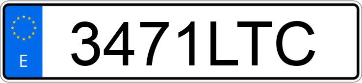 Numer rejestracyjny 3471LTC posiada TOYOTA PRIUS+