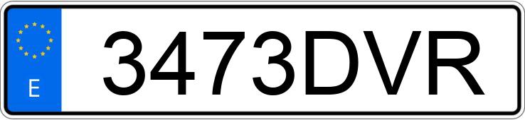 Numer rejestracyjny 3473DVR posiada PEUGEOT 206