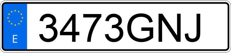Numer rejestracyjny 3473GNJ posiada VOLKSWAGEN GOLF