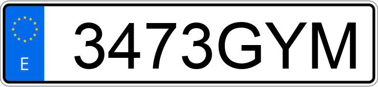 Numer rejestracyjny 3473GYM posiada VOLKSWAGEN GOLF