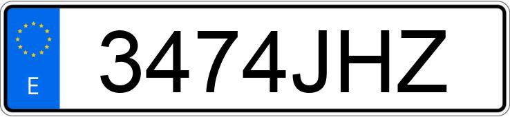 Numer rejestracyjny 3474JHZ posiada LEXUS IS 300 H