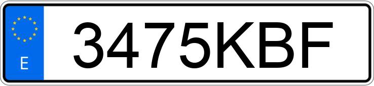 Numer rejestracyjny 3475KBF posiada FORD TRANSIT CONNECT FG 1.5TDCI 75 200C TREND