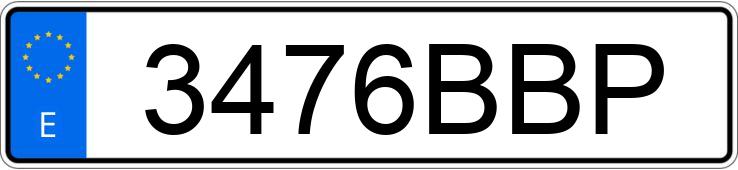 Numer rejestracyjny 3476BBP posiada MITSUBISHI MONTERO